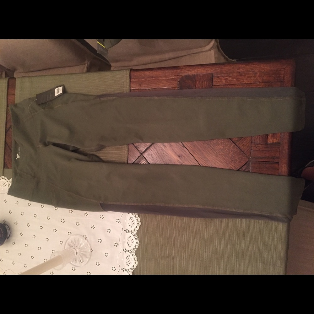 Brand New With Tags- Olive Green Mesh Leggings XS